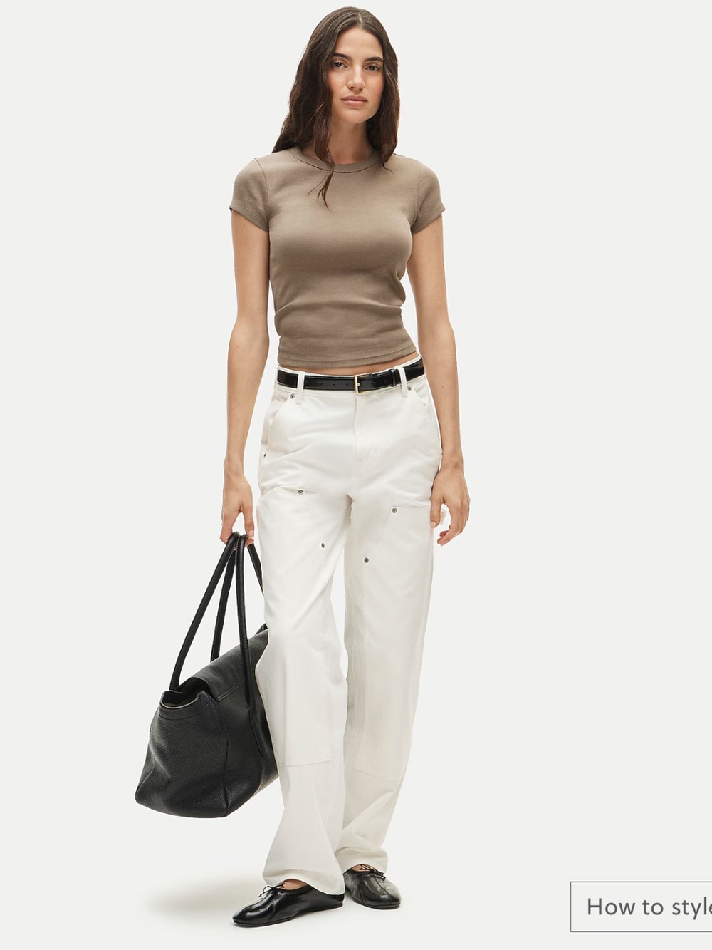 J. Crew Perfect rib dolman-sleeve T-shirt - Worn Teak